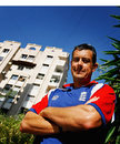 Ashley Giles speaks to the media