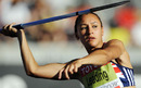Jessica Ennis competes in the javelin