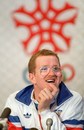 Eddie 'The Eagle' Edwards during a press conference at the Olympics