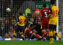 Andrey Arshavin scores his first of four