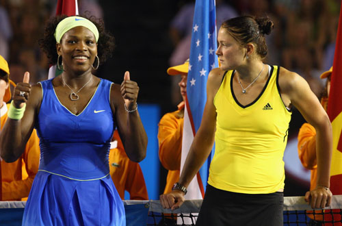 Serena Williams beats Dinara Safina at the 2009 Australian Open final