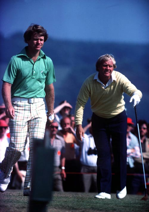 Jack Nicklaus and Tom Watson duelled in the sun