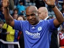 Mike Tyson dons the Peterborough jersey