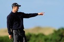 Martin Kaymer gestures on the 14th hole