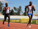 Leon Baptiste and Marlon Devonish compete in a 200m Time Trial