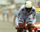 Fabian Cancellara competes in the time-trial