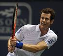 Andy Murray powers a backhand