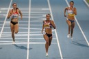 Jessica Ennis streaks away in the 200m