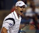 Andy Roddick lets out a roar