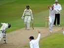 Stuart Broad celebrates bowling out Azhar Ali