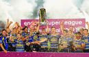 Leeds Rhinos celebrate winning Super League XIV