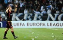 David Luiz celebrates at the end of the match
