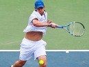 Andy Roddick snaps out a forehand