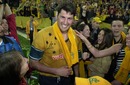 John Eales is congratulated by fans