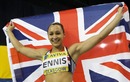 Jessica Ennis acknowledges the crowd