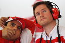 Felipe Massa with Ferrari engineer Rob Smedley 
