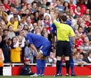 Gary Cahill is sent off by referee Stuart Attwell