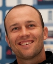 Jonathan Trott addresses the media ahead of the second one-day international against Pakistan
