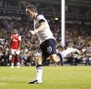 Robbie Keane celebrates his equaliser