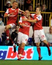 Kieran Gibbs celebrates Arsenal's opener