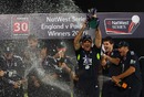 Andrew Strauss leads England's series-victory celebrations