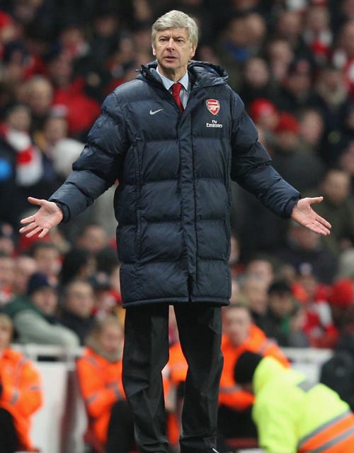 Arsene Wenger questions a decision
