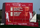 The leaderboard at the Doha Golf Club