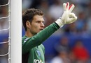 Asmir Begovic signals to his defenders