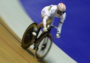 Victoria Pendleton competes in the women's sprint