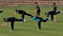 Ricky Ponting leads the Australian team warm up