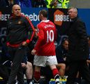 Wayne Rooney is hauled off