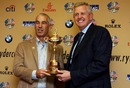 Colin Montgomerie and Corey Pavin pose with the Ryder Cup