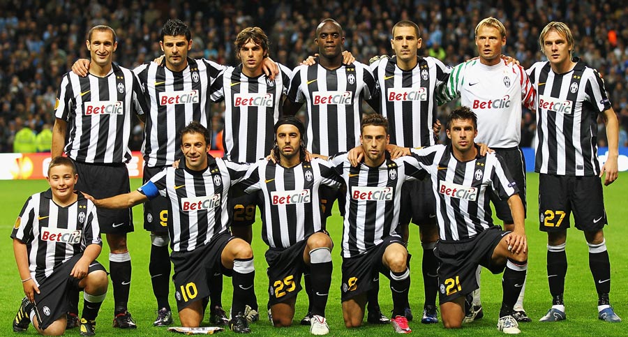 Juventus line up ahead of their clash with Man City