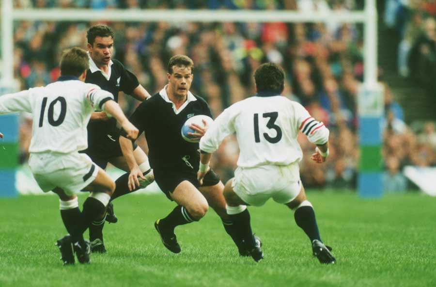 Rob Andrew and Will Carling prepare to tackle