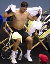Rafael Nadal changes his clothes