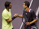 Rafael Nadal and Guillermo Garcia-Lopez shake hands