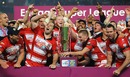 Wigan celebrate winning the Grand Final for the first time since 1998
