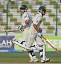 Younis Khan and Misbah-ul-Haq scamper through for a single