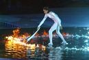 Cathy Freeman lights the Olympic cauldron