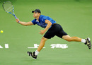 Andy Roddick stretches for a forehand