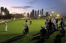 A night view of play during the par 3 challenge