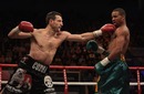 Carl Froch connects with a left jab in his win over Andre Dirrell 