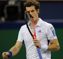 Andy Murray reacts between points