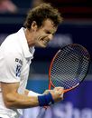 Andy Murray celebrates a crucial point