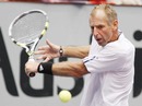 Thomas Muster plays a backhand