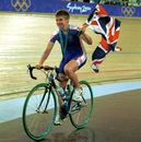 Yvonne McGregor cycles with the Union Jack