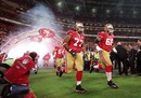The San Francisco 49ers enter the pitch