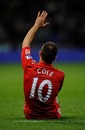 Joe Cole gestures after sustaining an injury