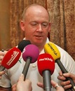 Ireland coach Declan Kidney talks to the media