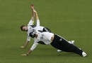 Steven Finn and James Anderson stretch